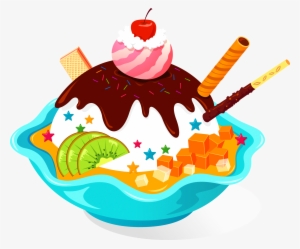 Banner Library Cake And Ice Cream Clipart - Ice Cream Sundae Clipa Rt