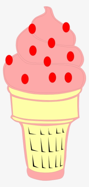 Digital Ice Cream Clip Art, Printable Ice Cream Party - Strawberry Ice Cream Clip Art
