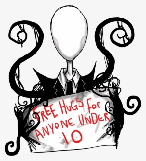Nyone Unde Slenderman Black And White Text Font Clip - Free Hugs Campaign