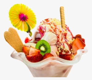 Eat, Ice, Ice Cream Sundae, Ice Cream - Fruit Ice Cream Png