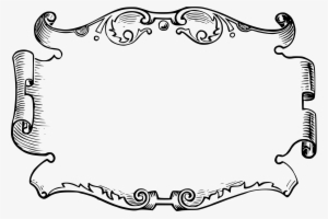 White Clipart Frame Png - Pergamino Png Blanco Y Negro