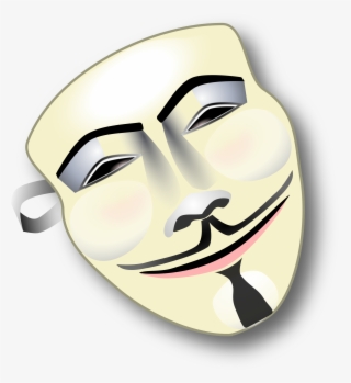 Hacker Clipart Guy Fawkes Mask - Anonymous Mask (color: Navy, Fit Type: Youth, Size:
