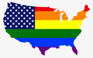 Flag Map Of United States - United States Gay