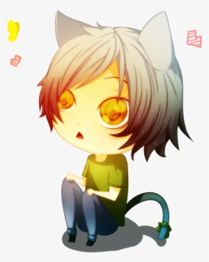 Boy And Cat Png Transparent Boy And Cat - Chibi