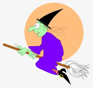 Jpg Library Download Witch On A Broomstick Clipart