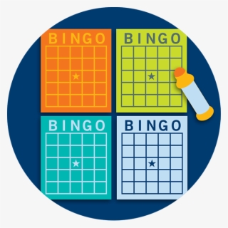 Four Bingo Cards With A Dauber