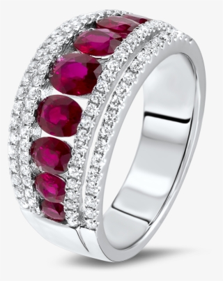 Diamond Ring With Beautiful Rubies