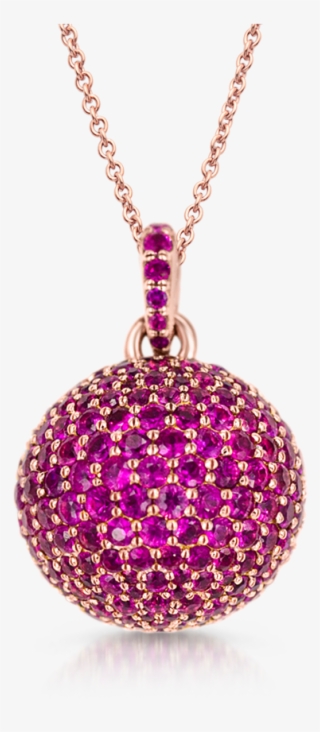 Sphere Pendant With Rubies