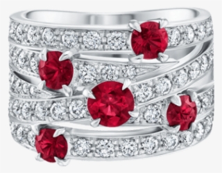 Crossover By Harry Winston, Ruby 5-row Ring