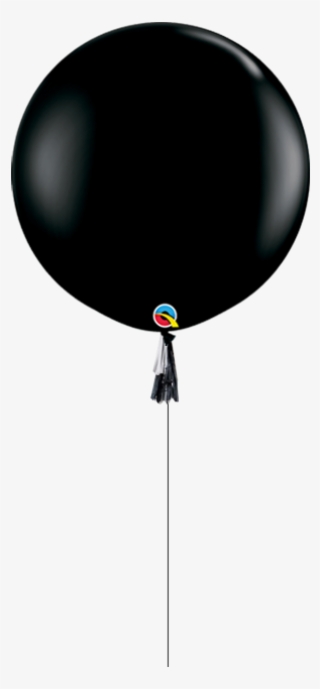 3' Black Confetti-filled Balloon