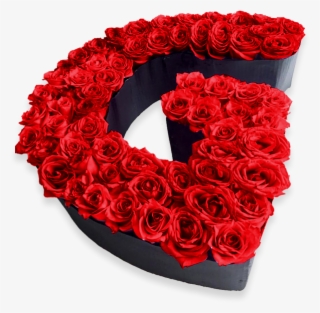 Caja De Letra Con Rosas Rojas