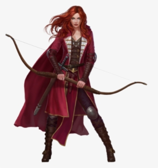 Woman Female Redhead Doll Archer