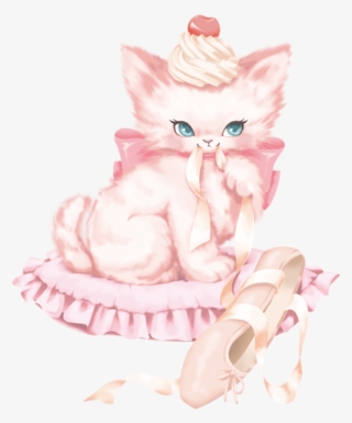 Cream Cat Meow Shoes Cute Dance Watercolor