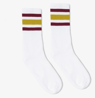 Maroon And Vegas Gold Striped Socks