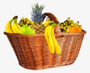 Fruit Basket Fruits Png Isolated - Basket Of Fruits Png