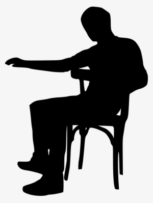 Png File Size - Sitting On Chair Silhouette
