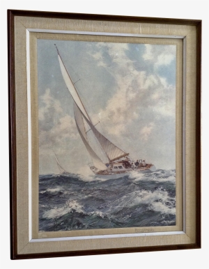 Montague Dawson Print, Yacht Race Seascape Sailboats - Sailing Ship