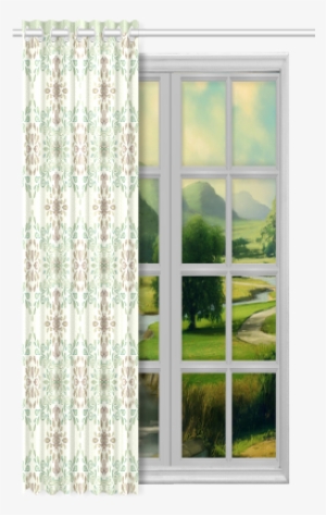 Watercolor Ornaments New Window Curtain 50" X
