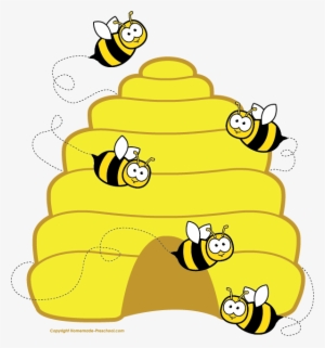 Free Bee Clipart - Honey Bee Hive Clipart