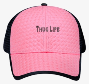 Custom Heat Pressed Low Pro Trucker Style Otto Cap - Thug Life Pink Hat Png