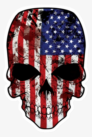 Skull Shaped Sticker Approx Size - American Skull Png