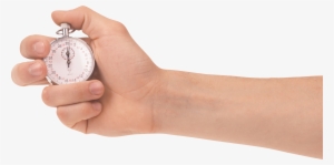 Hand Holding Stop Watch - Hand With Watch Png