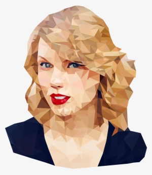 This Is A Low Poly Portrait I Created Of Taylor Swift, - Origami