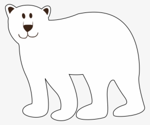 Vector Bear Black And White - Polar Bear Clip Art