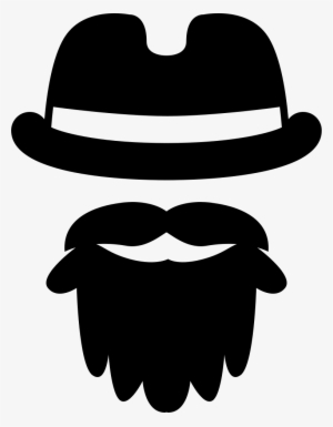 Hat With Beard Comments - Mustache Vector