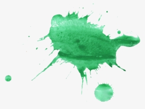 Watercolor Splatter Transparent - Watercolor Transparent Background Green