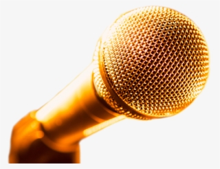 Banner - Gold Microphone Png