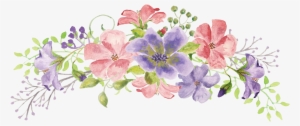 Acuarela Flores De Coloridas - Flores Lilas Acuarela Png