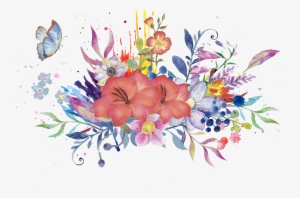 0℃素材23 - Watercolour Flowers Png