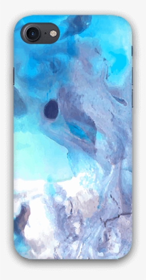 Blue Watercolor Marble Pattern Iphone 8 Mobile Case - Light Blue Abstract Marble Notebook