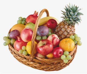 Basket With Fruits Png Clipart - Basket Of Fruits Png