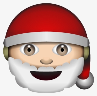 Download White Santa Claus Emoji - Emoji Santa Claus Png