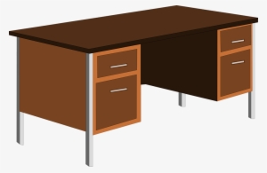 Desk Office Table Cupboard - Desk Clipart