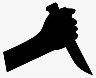 With A Knife In The Right Hand - Killer Clipart