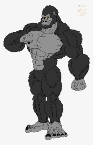 Zgrooz Gorilla - Muscular Gorilla Png
