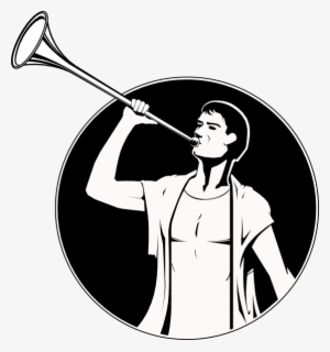 Angel With Trumpet Png - Angel Blowing Trumpet Clipart