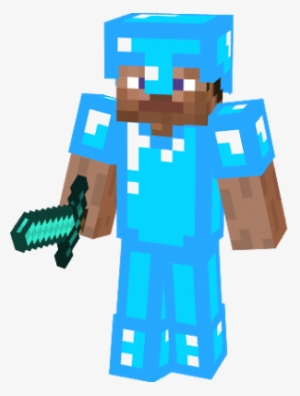 Diamant Steve - Steve Minecraft With Diamond Sword And Armor