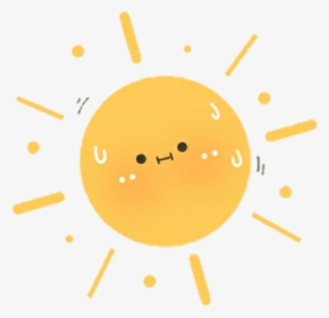 Sunlight Cute Sun Yellow Kawaii Sunny Cutie Soft Graphic - Transparent Background Kawaii Sun