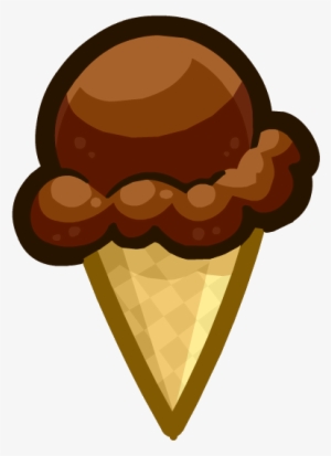 Chocolate Ice Cream Cone - Cartoon Chocolate Ice Cream