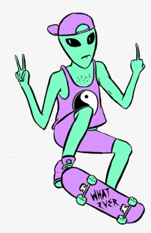 Go Away Hipsters Discovered By - Alien Png