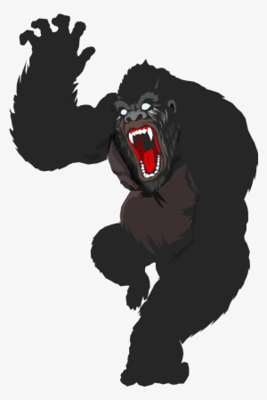 Vector Mouth Gorilla - Cartoon Angry Gorilla Png