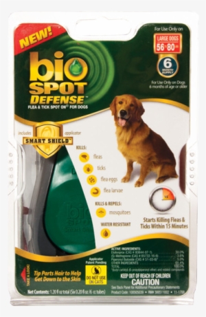 Bio Spot 6mnth Lg Dog - Bio Spot Defense Spot On 6-month Dog 56-80 Lbs @