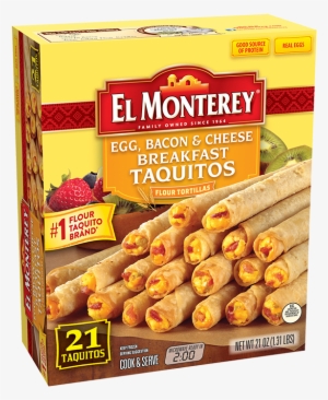 Breakfast Taquitos 21 Pack - El Monterey Bean & Cheese Burritos, 24 Count, 6