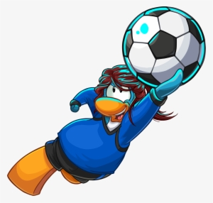 Female Penguin Soccer Ball Pc - Penguin With Soccer Ball