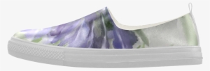 Purple Flower Apus Slip-on Microfiber Men's Shoes - Skate Shoe