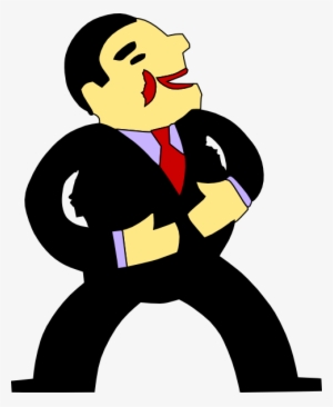 Cartoon People Wear A Suit Tie Clip Art - Transparent Cartoon Man In Suit